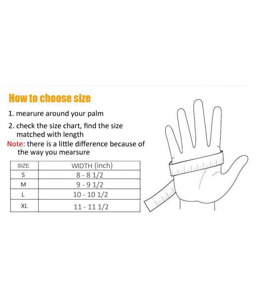 pro biker gloves size chart