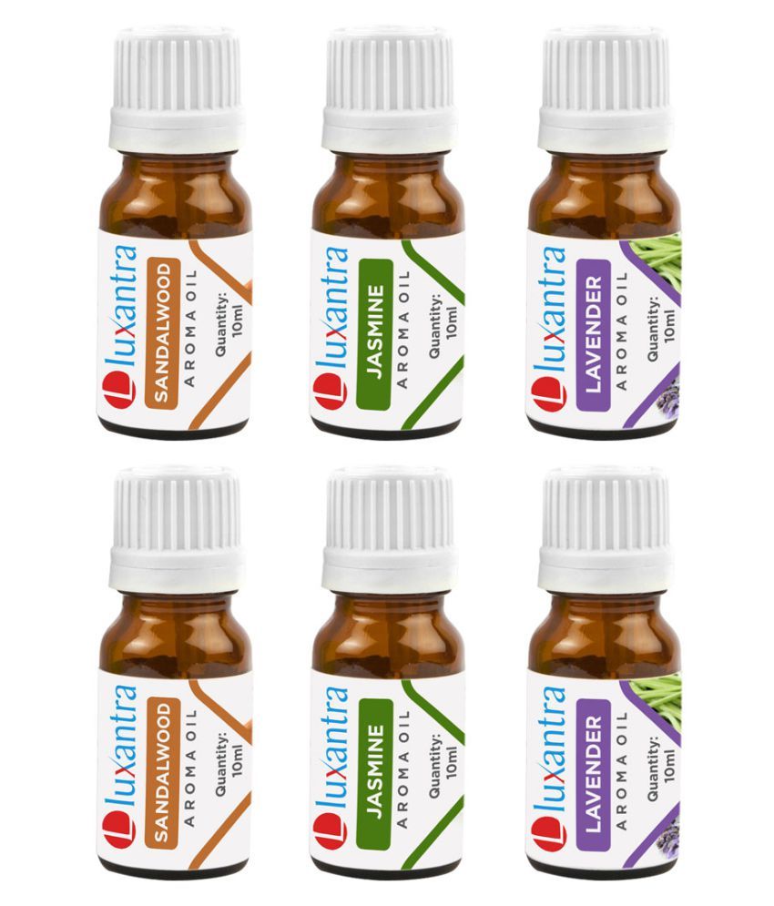 Luxantra Glass Aroma Oils - Pack Of 6: Buy Luxantra Glass Aroma Oils 