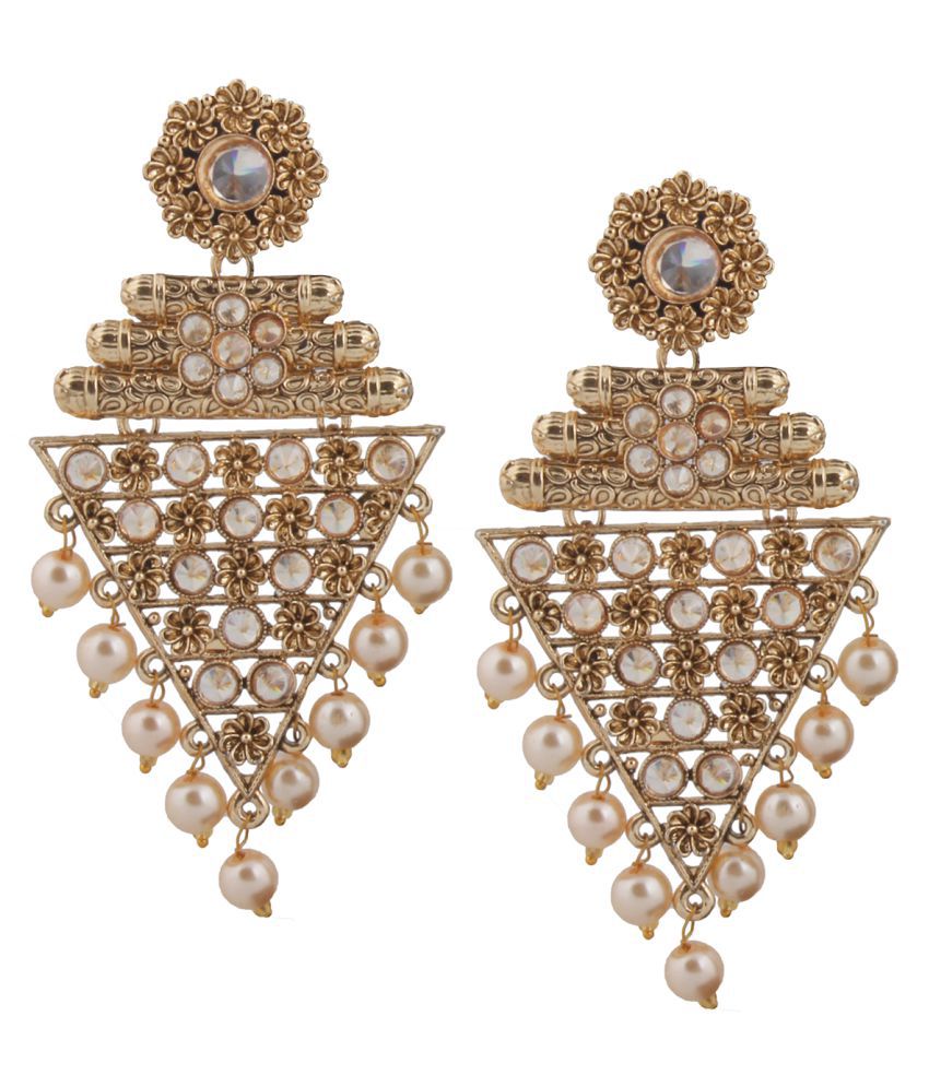     			Piah Fashion Gold Plated Tradational Full LCT Stone Earring For Women and Girl