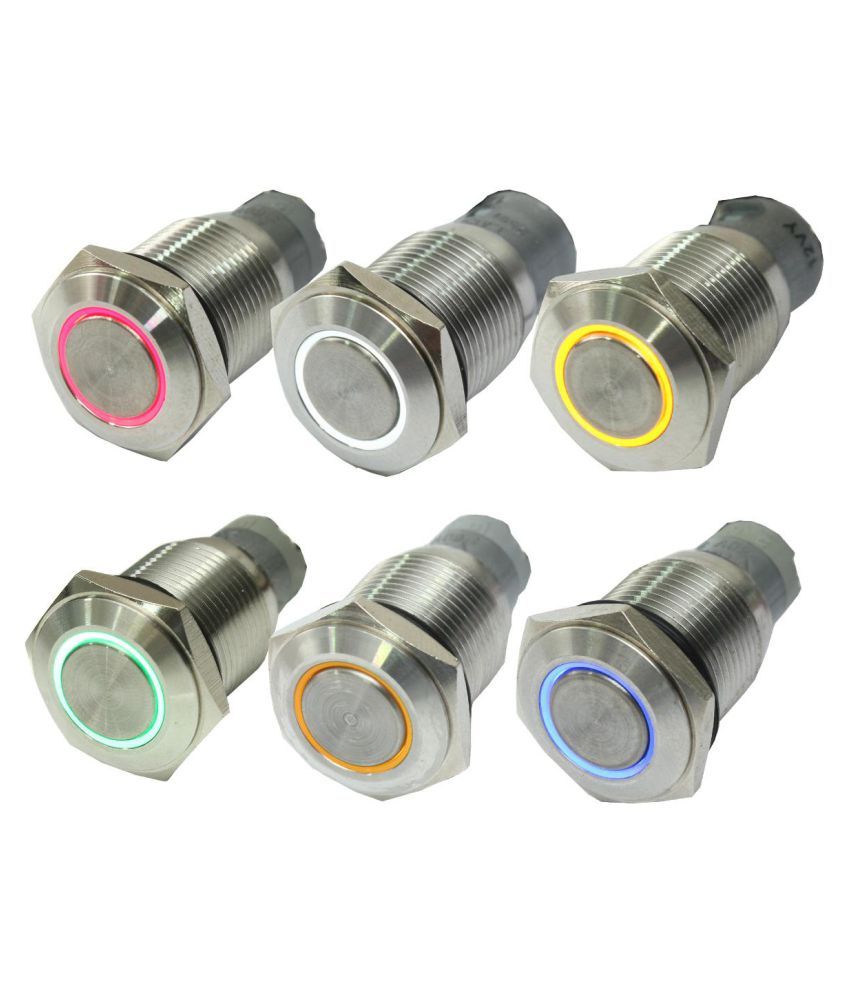 Buy Metal Led Illuminated Momentary 16mm Push Button Switch Car Truck Dash 12v Online At Low 