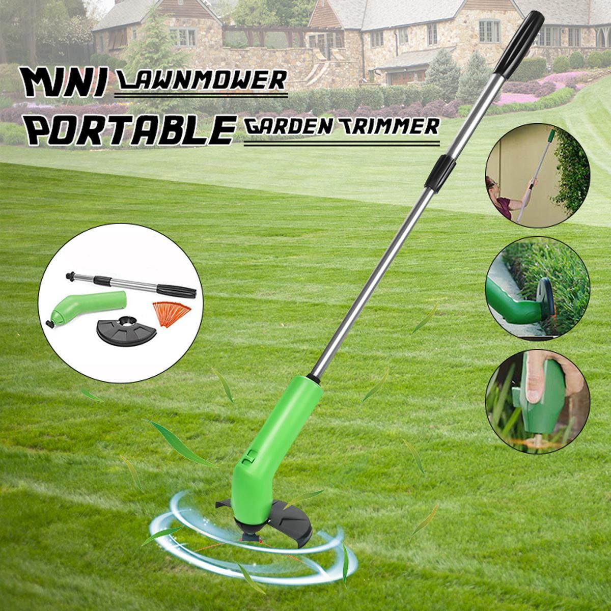 Mini Garden Zip Trim Portable Cordless Trimmer Lawn Mower Grass Edger ...