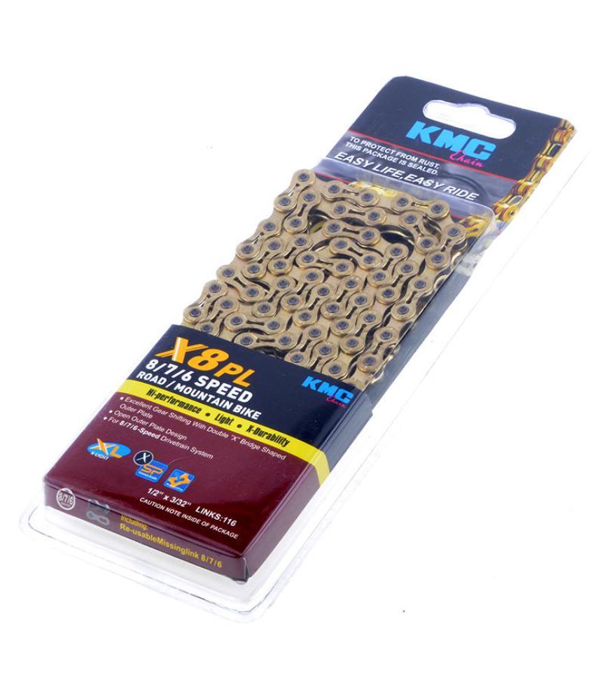 kmc 8 speed chain gold