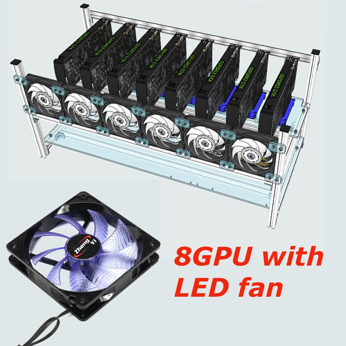 8 Gpu Mining Rig Aluminum Stackable Case Frame Eth Zec Bitcoin With Led Fan Price In India Buy 8 Gpu Mining Rig Aluminum Stackable Case Frame Eth Zec Bitcoin With Led Fan Online On Snapdeal