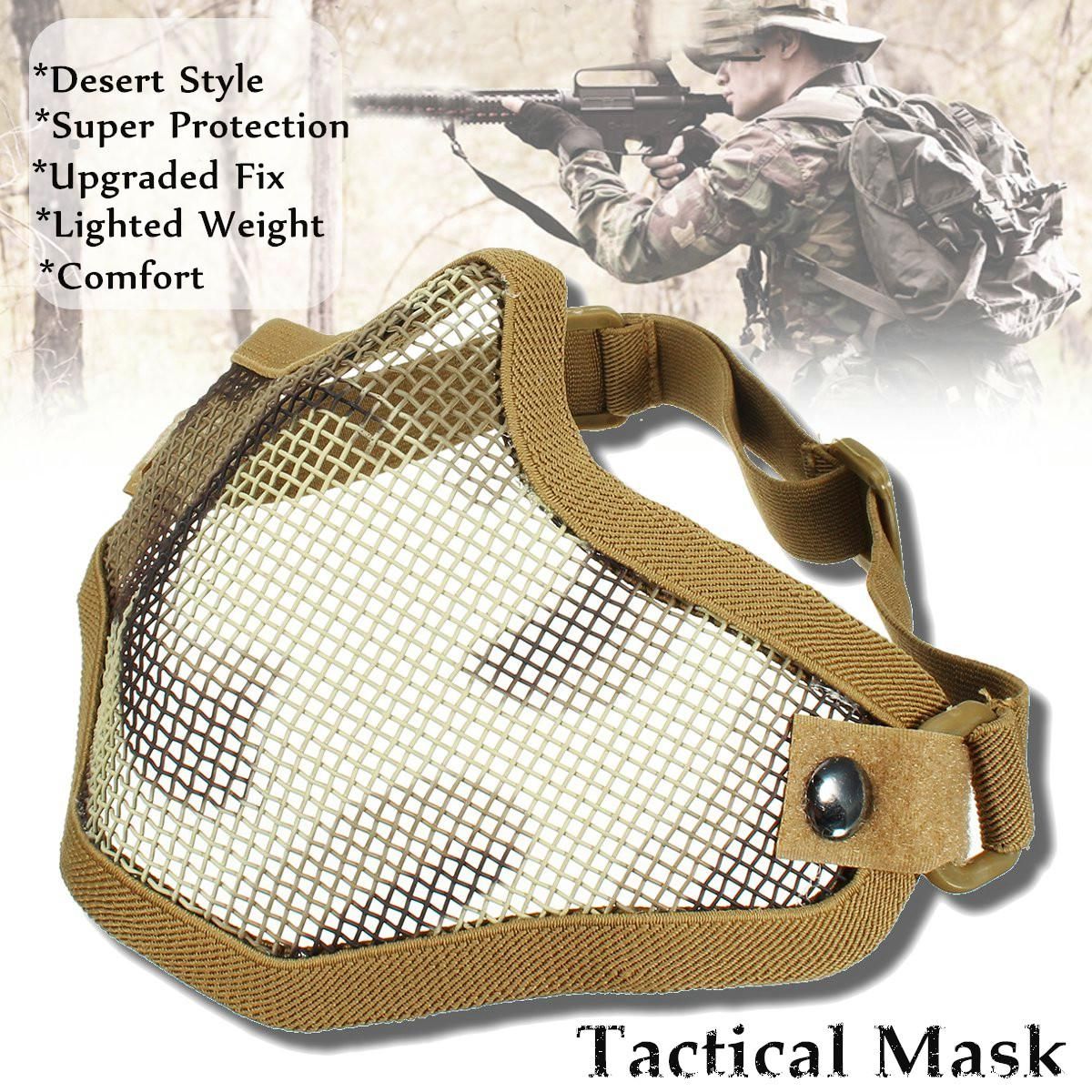 Buy Airsoft Gear Lower Half Face Strike Metal Mesh Tactical Protective