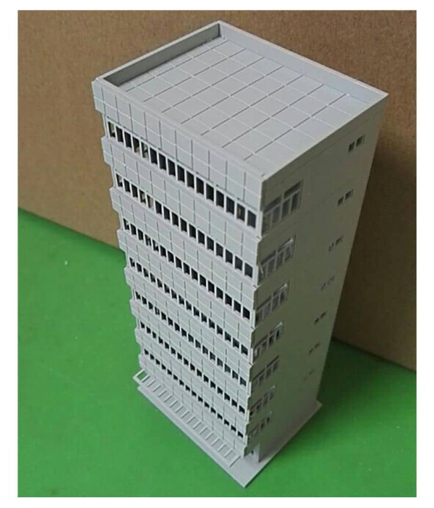 thumbnail image 2 of Outland Models HO/OO Scale Modern Tall Business Office Building - Plastic, Unpainted 2 of 6