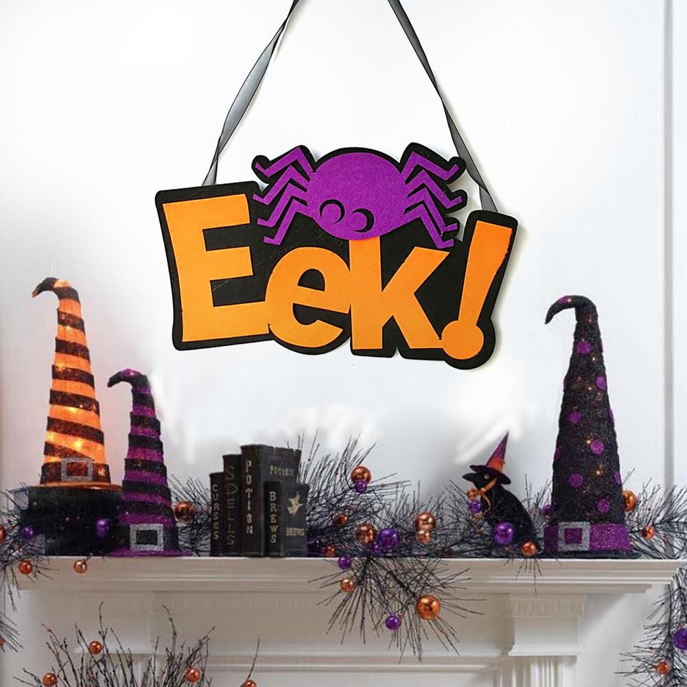 Eek Spider Non Woven Fabric Wall Door Window Halloween Party