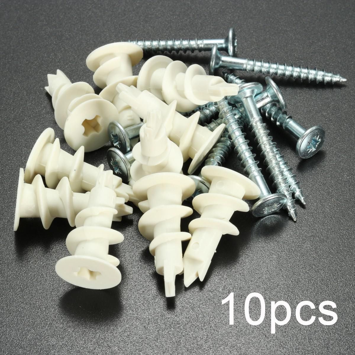 10Pcs Nylon Expansion Bolt Screw Cavity Wall Fixing Tool 25x14mm Buy