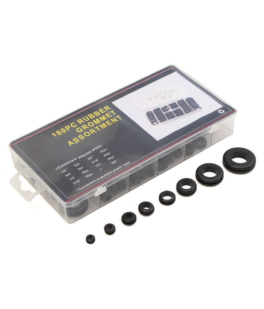 Buy 180Pcs Rubber Grommets Set 8 Sizes Protect Plug Wire Cable Ring Assortment Fastener