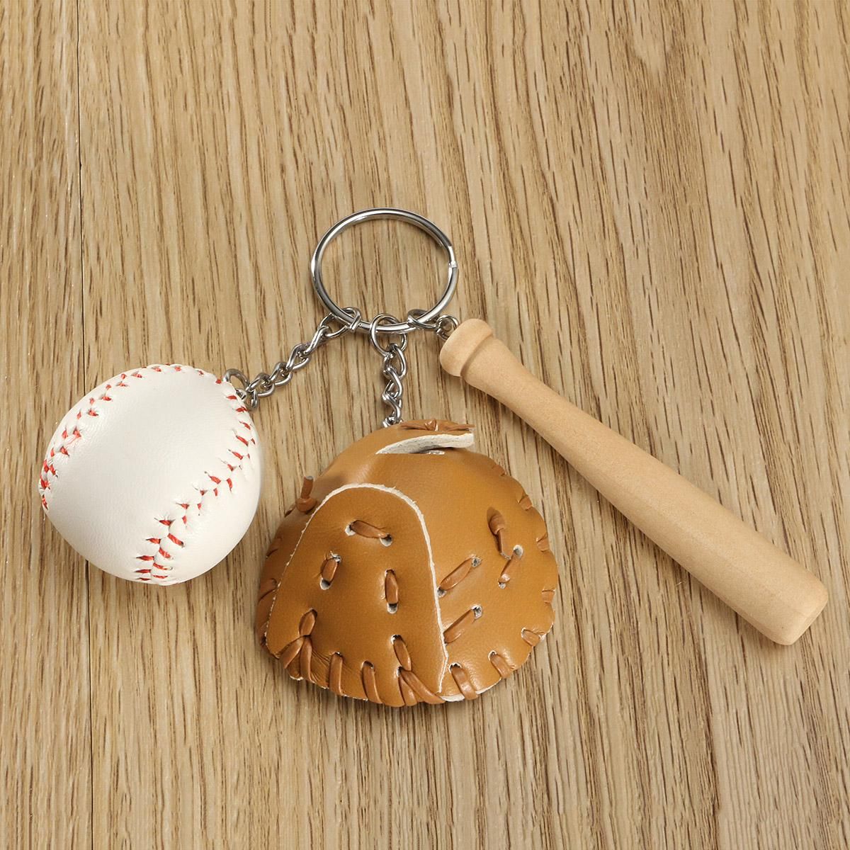 Novelty Cute Baseball Glove Bat Key Chain Sports Keyring Keychain