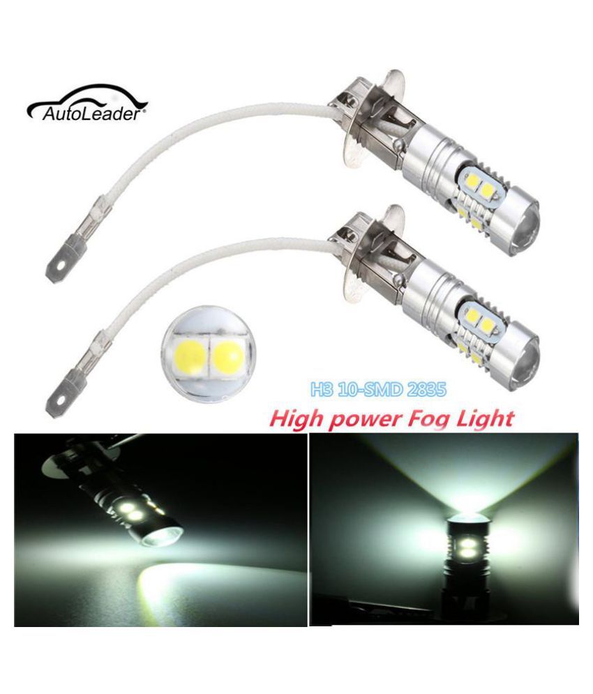2pcs Led H3 High Power 2835 High Power Led Xenon White Fog Light Drl Bulb 6000k 10smd Lamp Buy 2pcs Led H3 High Power 2835 High Power Led Xenon White Fog Light