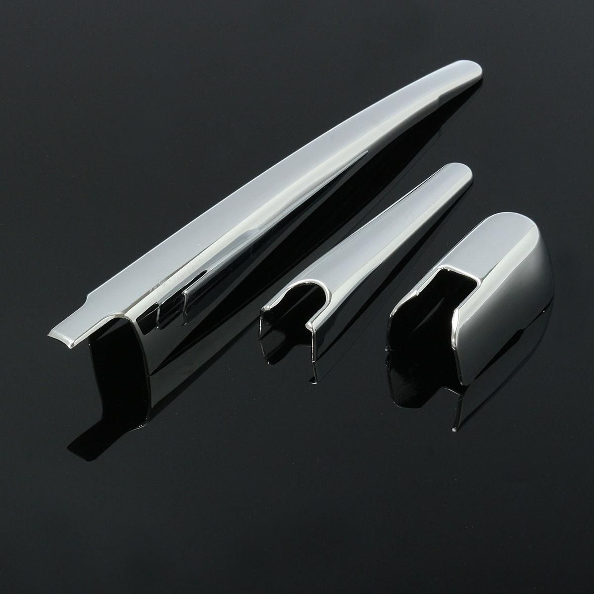 3pcs Chrome Rear Window Wiper Arm Blade Cover Trim ABS For ...