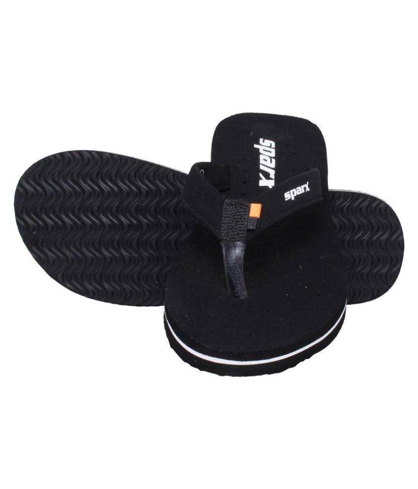 sparx slippers black and white