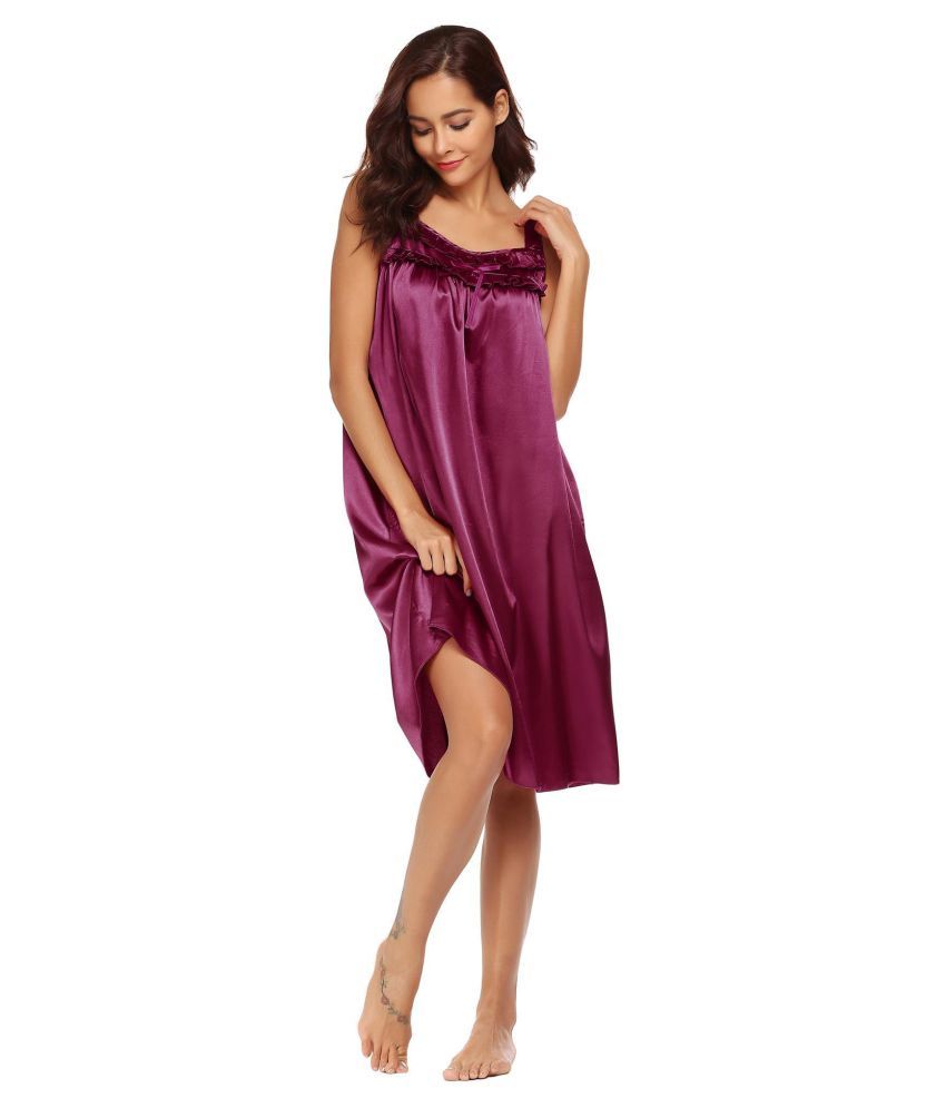 satin sleeveless nightgown