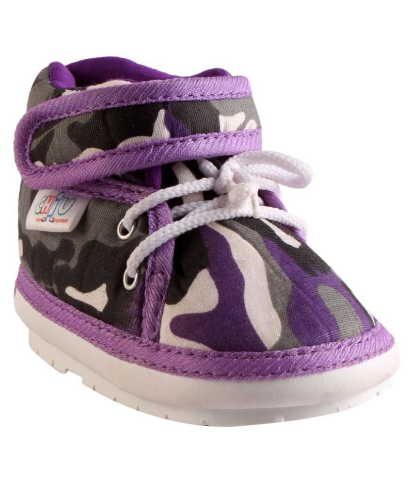 CHIU Purple And Black ChuChu Military Pattern Shoes CHIU Purple And Black ChuChu Military Pattern Shoes