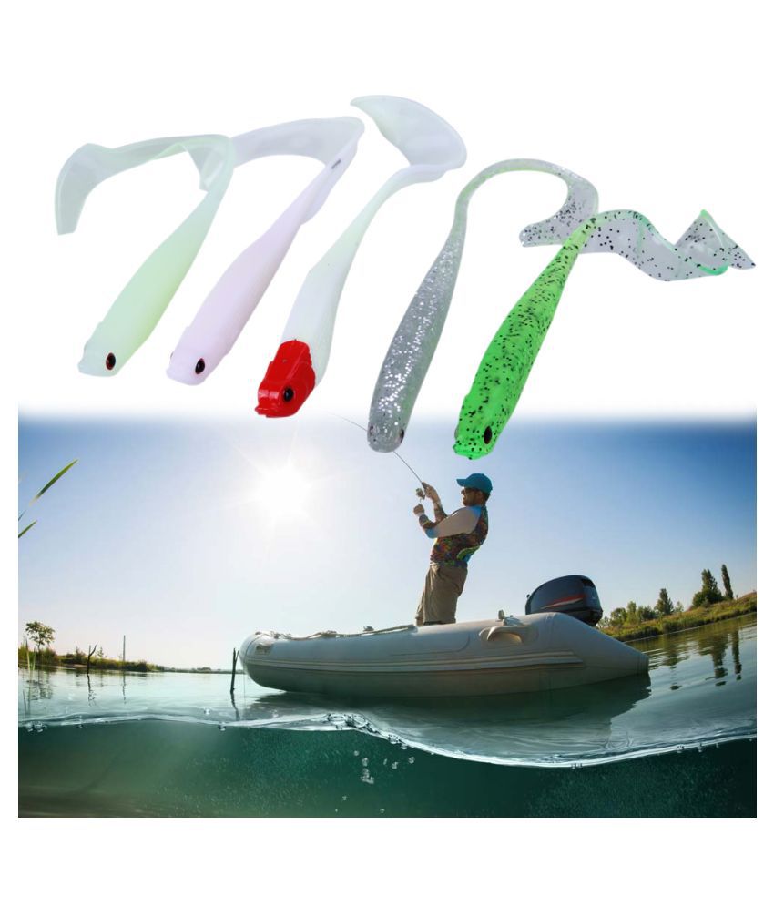 5Pcs//Set Fishing Lures PVC Soft Lure Tiddler Baits Pesca Tackle