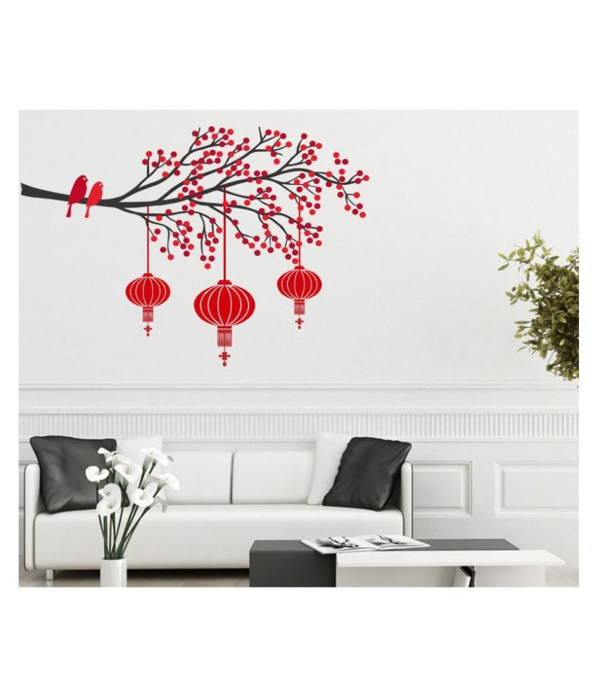     			Decor Villa TREE WITH LANTERN Nature Sticker ( 55 x 83 cms )