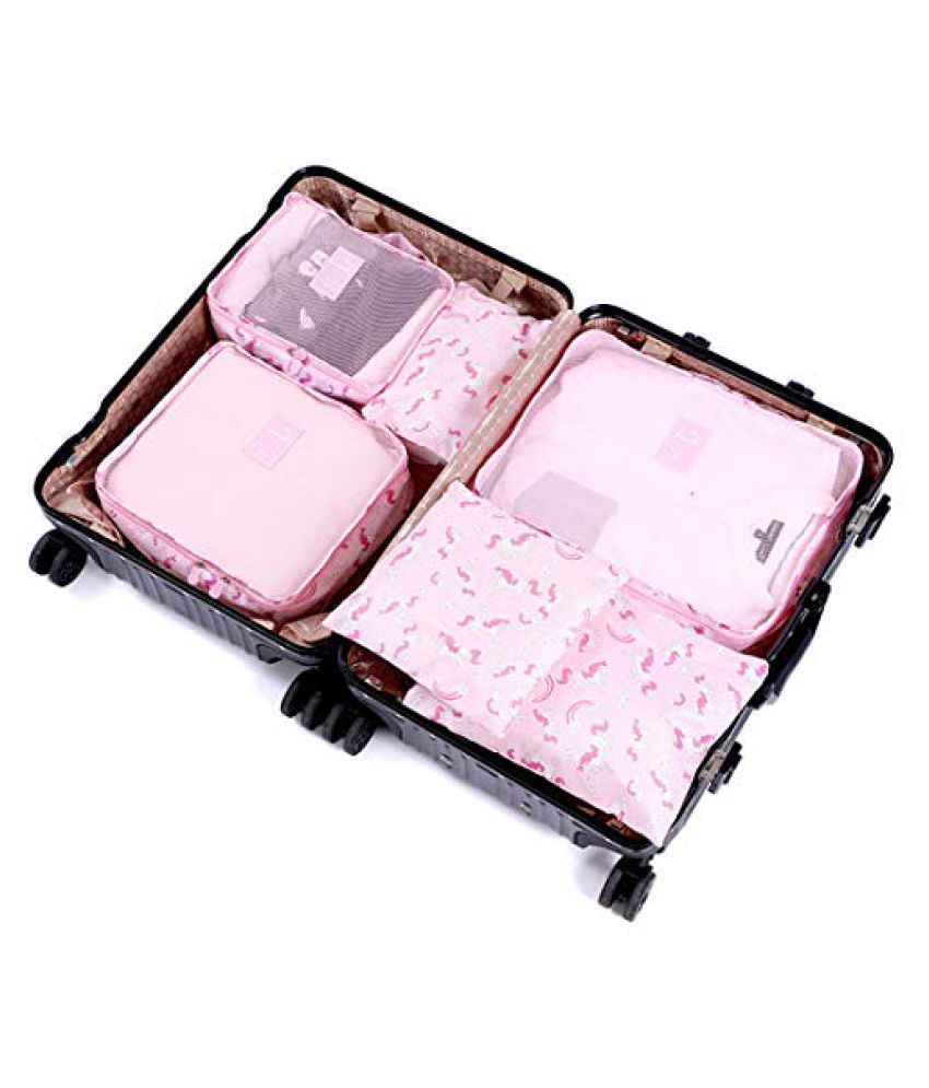     			House Of Quirk Pink Travel Storage Bags