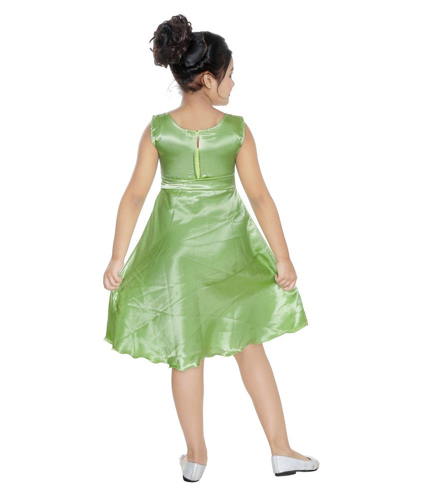 green color long frock