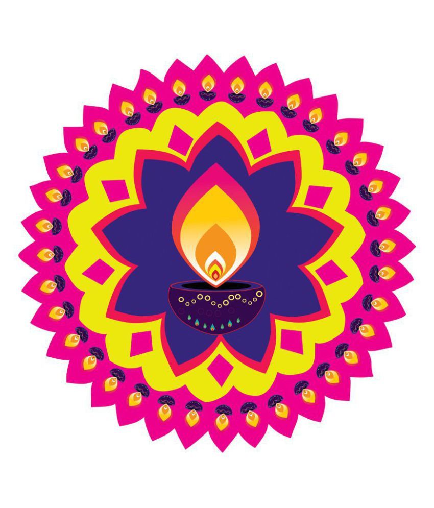     			Decor Villa Rangoli Floor Sticker Festive Sticker ( 40 x 40 cms )