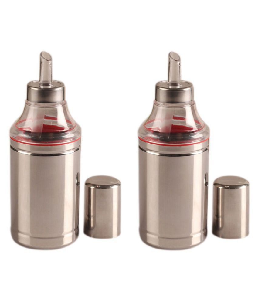     			Dynore Oil dropper-500 ml Steel Oil Container/Dispenser Set of 2 500 mL