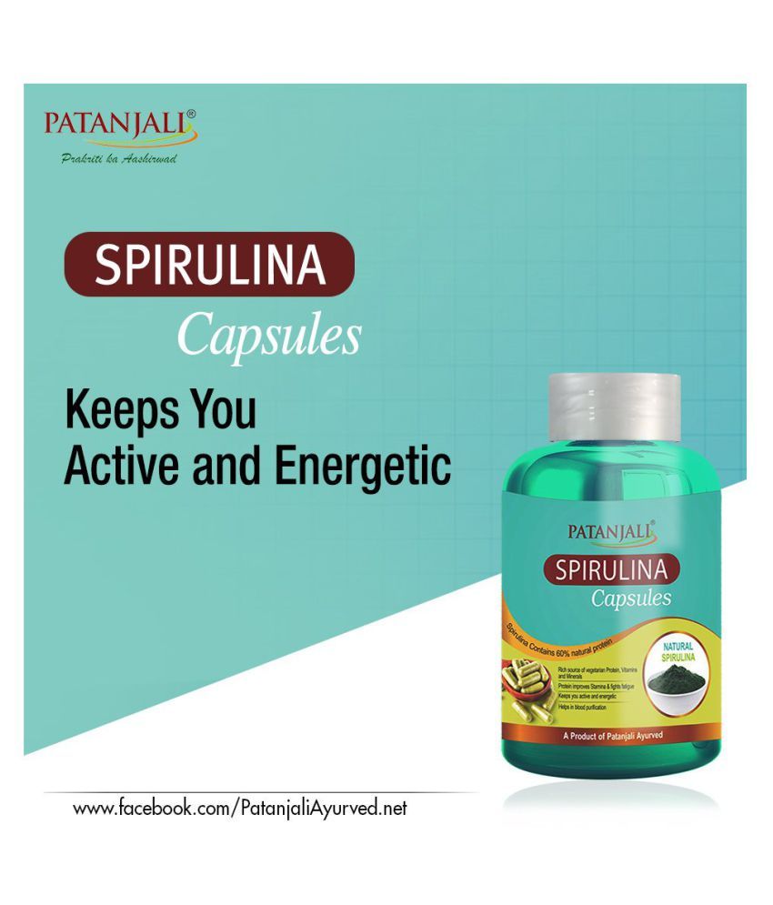 Patanjali SPIRULINA Capsule 60 No.s Pack Of 3: Buy Patanjali SPIRULINA ...