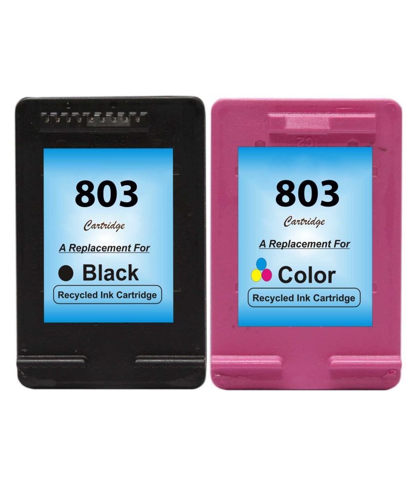RPS 803 Black & 803color Multicolor Pack of 2 Cartridge for HP Deskjet