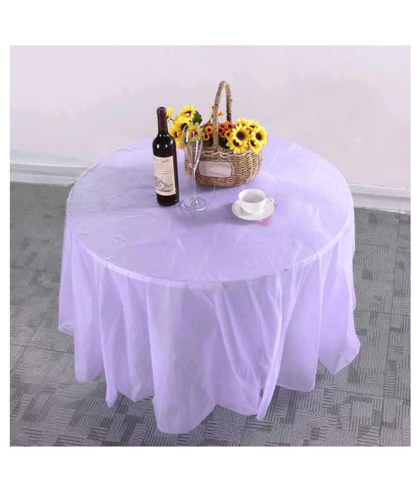 84in Round Tablecloth Wedding Party Plastic Dinner Tablecover/Light