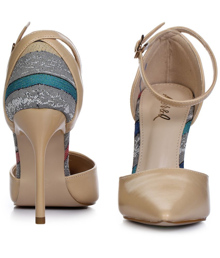 stiletto beige heels