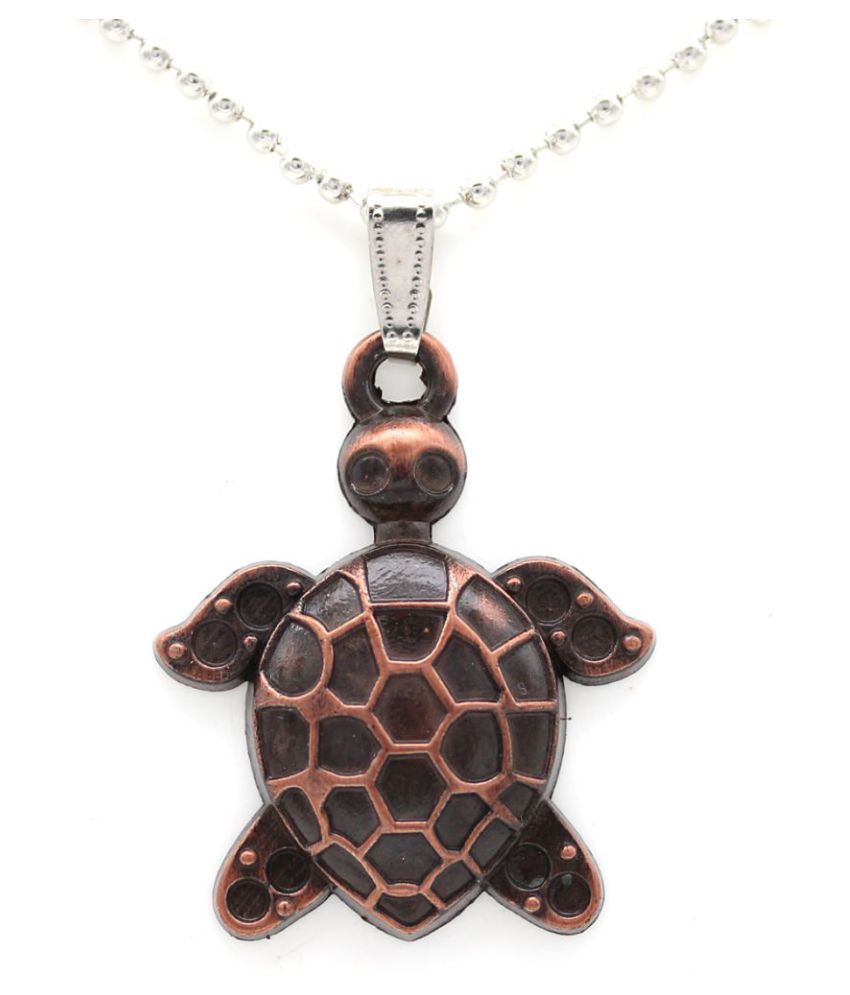 Indi Creation Turtle Tortoise Lucky Charm Pendant with Chain for Unisex