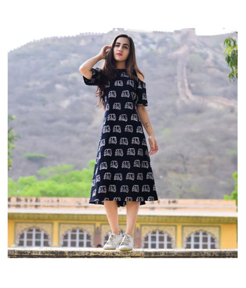 Cotton midi dress online india clearance