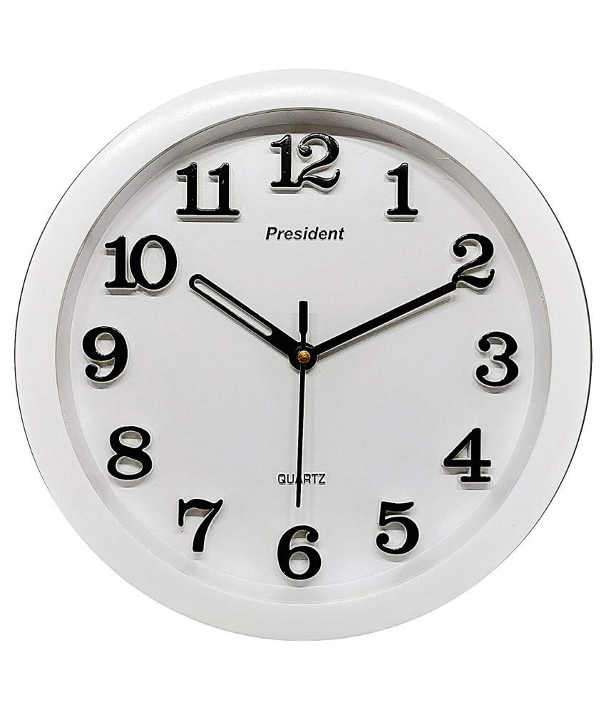 President Clock Circular Analog Wall Clock 23 X 23 Cm Buy