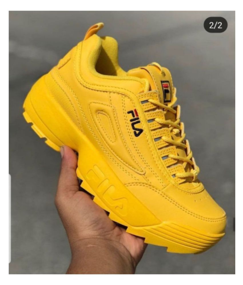 Fila Disrupter 2 Yellow Running Shoes 