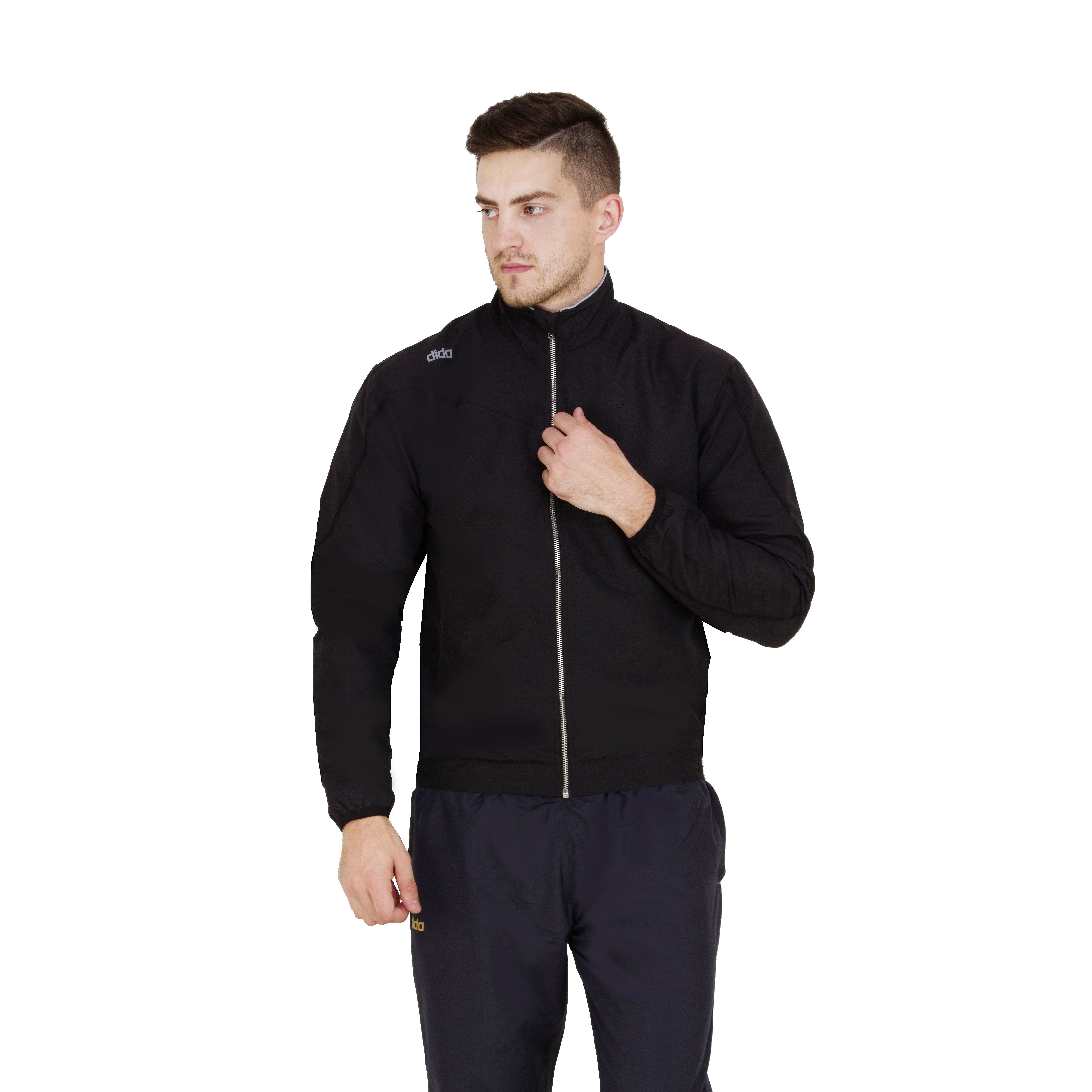 Dida Sportswear Black Polyester Viscose Terry Jacket Single Pack - Buy ...