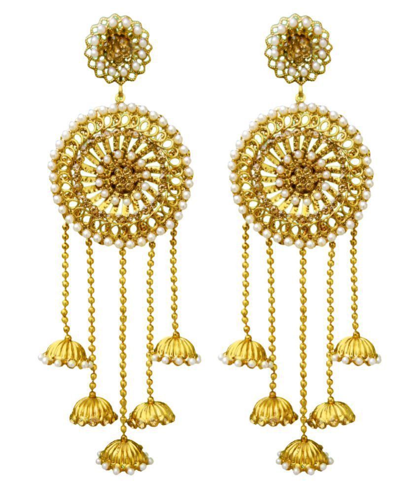 floral latkan earrings