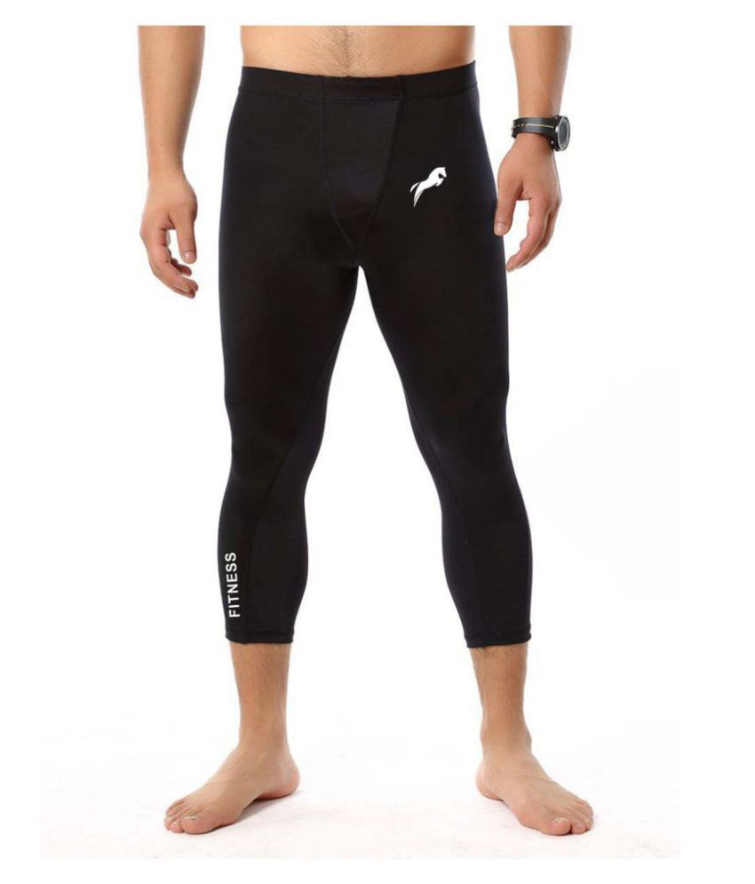     			Just Rider 3/4 Capri Length Compression Tights Fitness & Other Outdoor Inner Wear Multi Sports Cycling, Cricket, Football, Badminton, Gym,