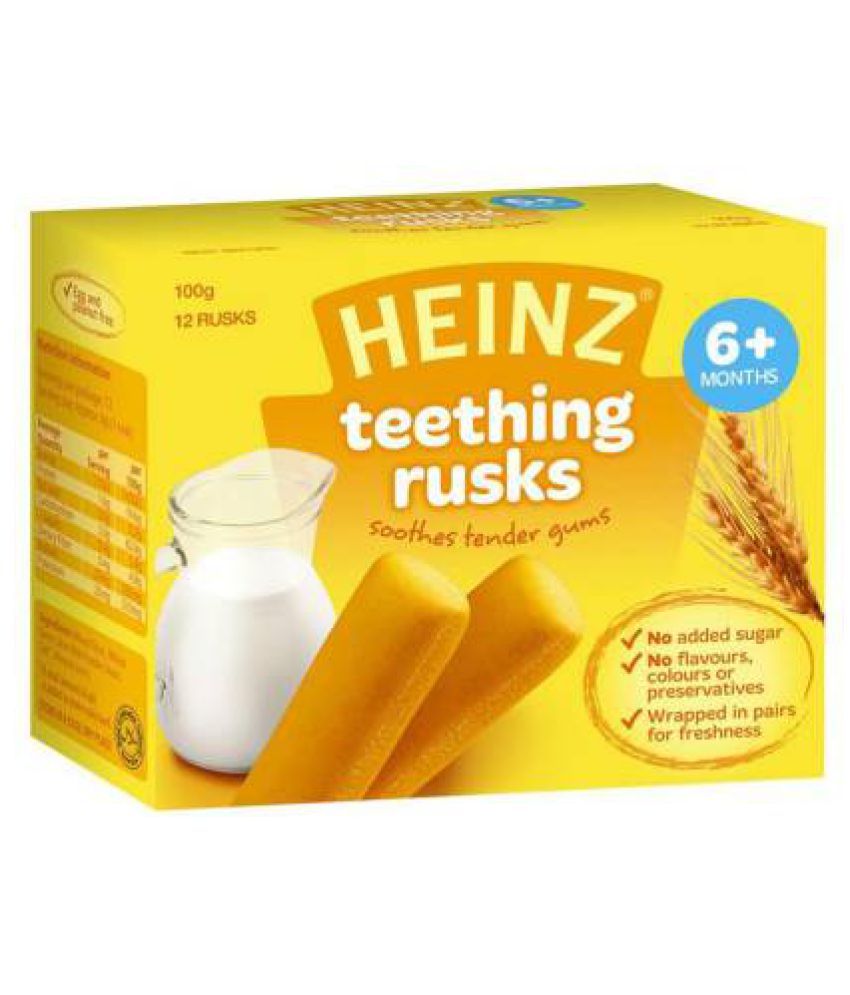 Heinz Baby Food teething rusk Snack Foods for 6 Months + ( 100 gm ) Buy Heinz Baby Food