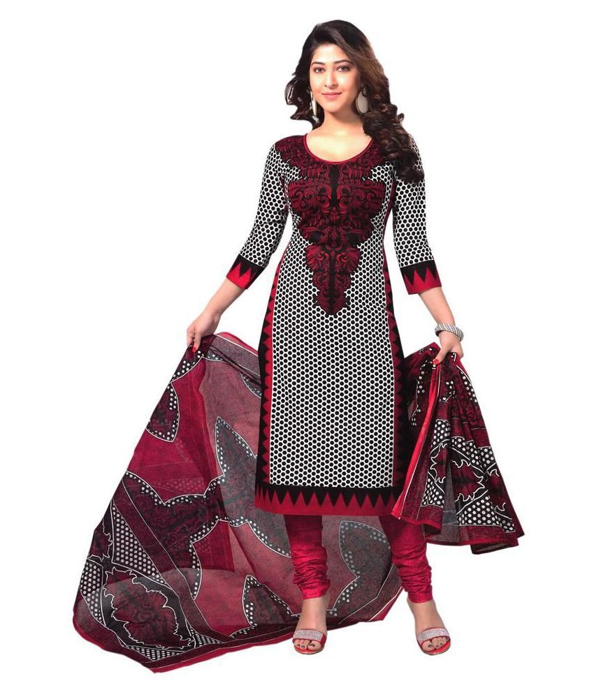 Reya Black Crepe Dress Material - Buy 