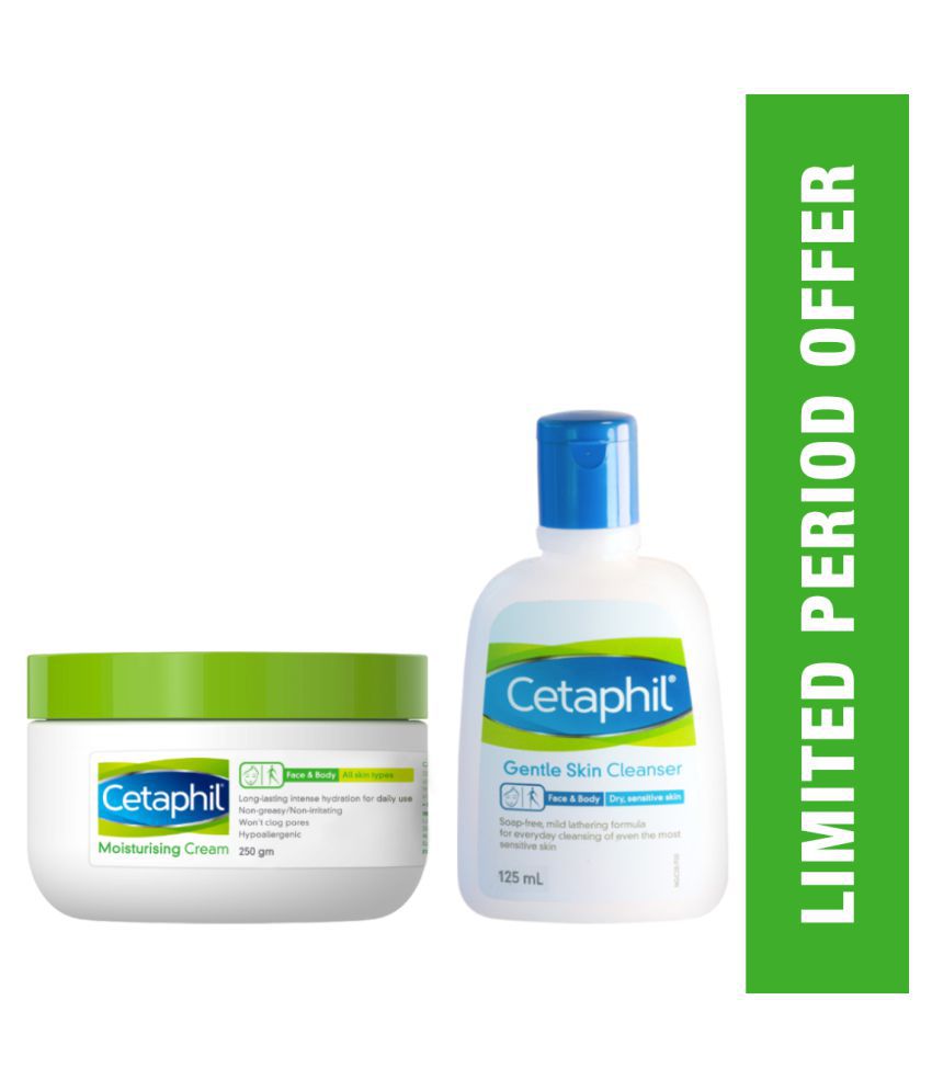     			Cetaphil Intense Moisturizing Cream 250 gm + Gentle Skin Cleanser 125 ml Pack of 2