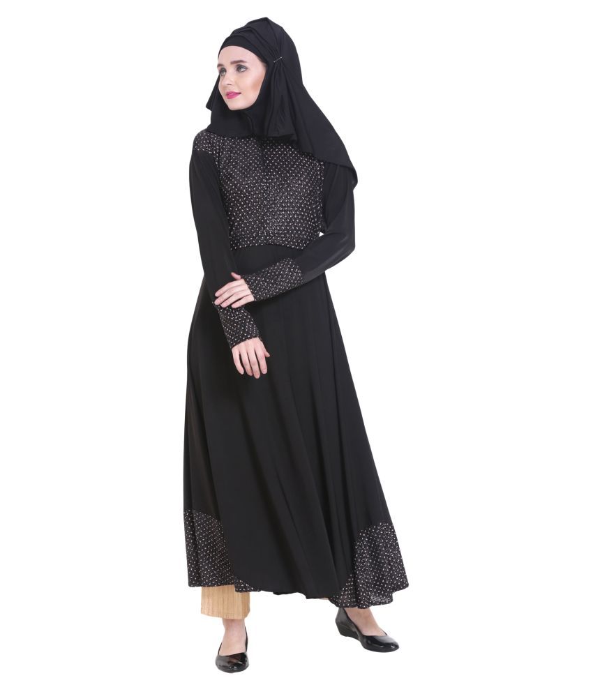 Branded Bebe Black Lycra Stitched Burqas With Hijab Price In India Buy Branded Bebe Black Lycra Stitched Burqas With Hijab Online At Snapdeal