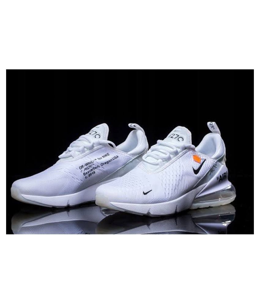 NIKE AIR MAX 270 OFF-WHITE CUSTOMISE White Running Shoes - Buy NIKE AIR MAX 270  OFF-WHITE CUSTOMISE White Running Shoes Online at Best Prices in India on  Snapdeal