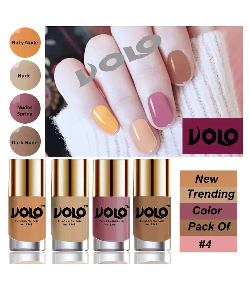 Buy Volo Color Rich Free Perfection Shine Nail Polish Set of 12 (Passion  Pink, Radium Green, Peach Pink, Nudes Spring, Passion Pink, Wine, Candy  Cotton, Dark Nude, Nude, Bright Plum, Coral, Light