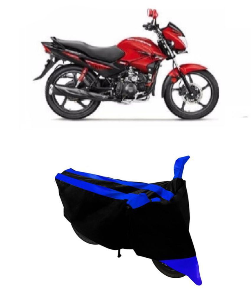 Carrogen Blue Stripes Two Wheeler Cover For Hero Glamour Fi Buy