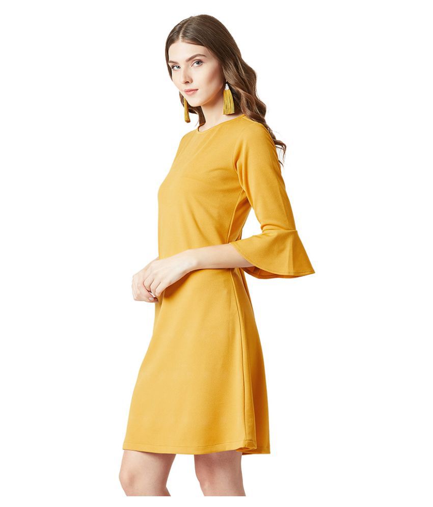 Miss Chase Polyester yellow Shift Dress - Buy Miss Chase Polyester ...