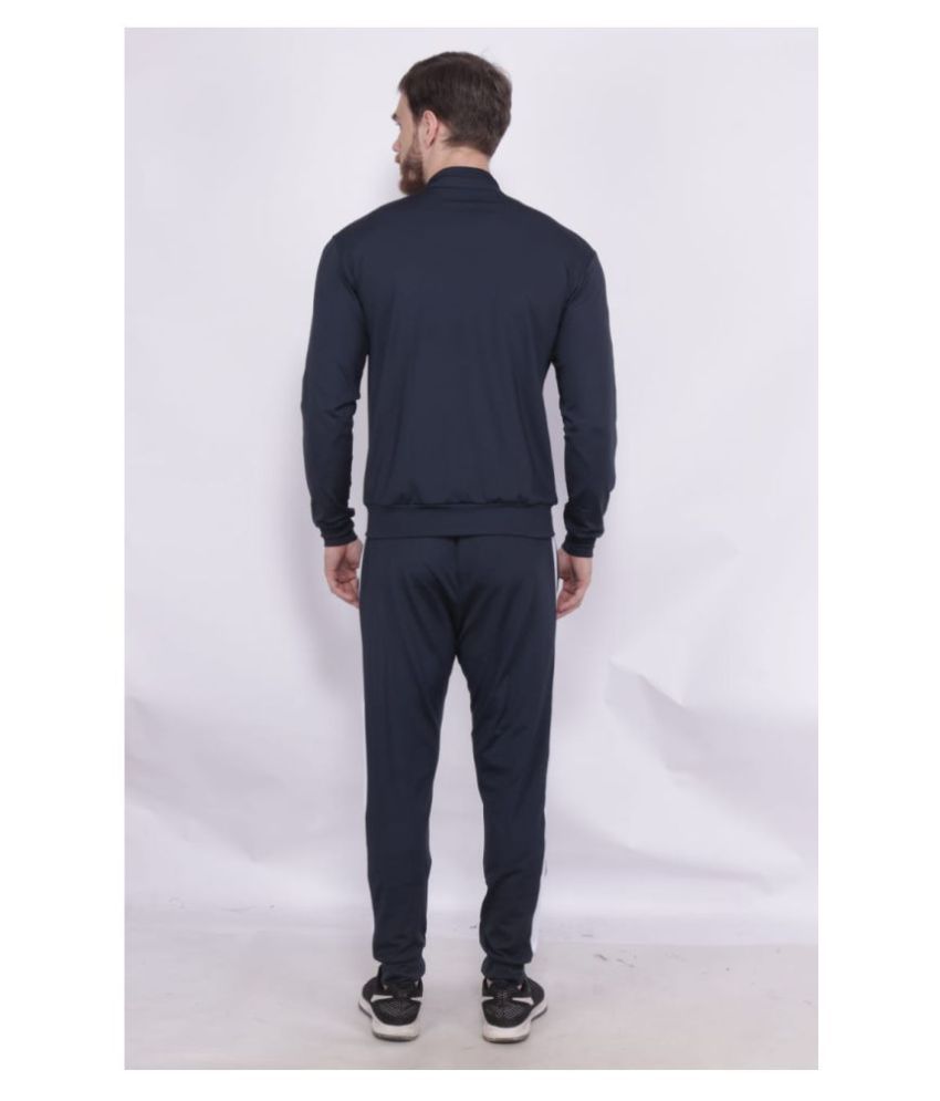 puma navy tracksuit bottoms