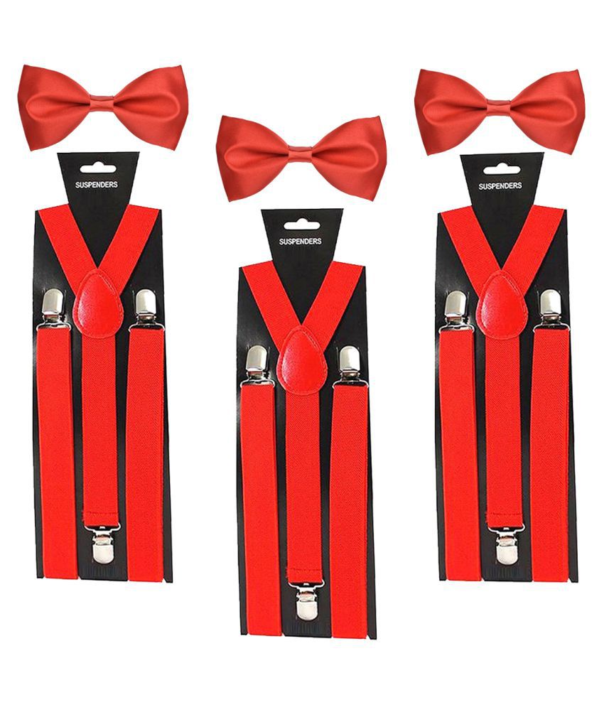 SUNSHOPPING Red Casual Suspender