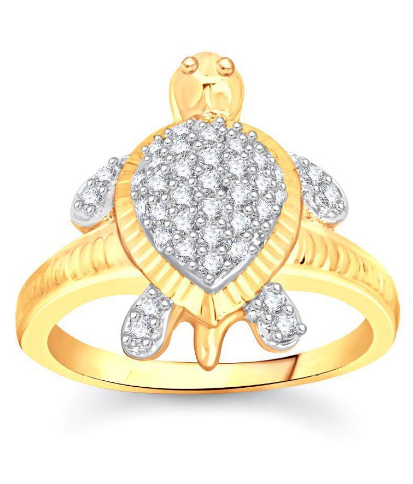 Vk Jewels Wonderful Tortoise Gold And Rhodium Plated Ring Vkfr Ga Buy Vk Jewels Wonderful