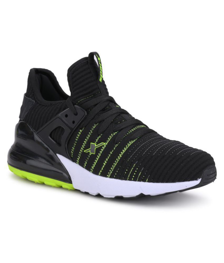 sparx black sports shoes