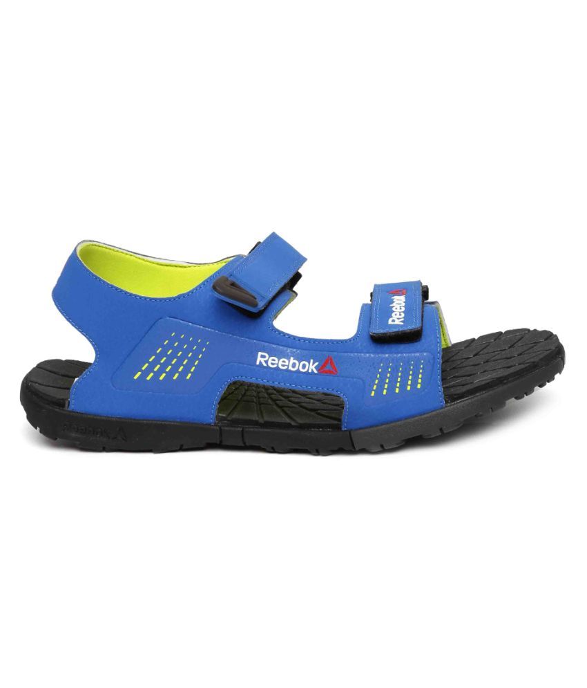 reebok blue floater sandals