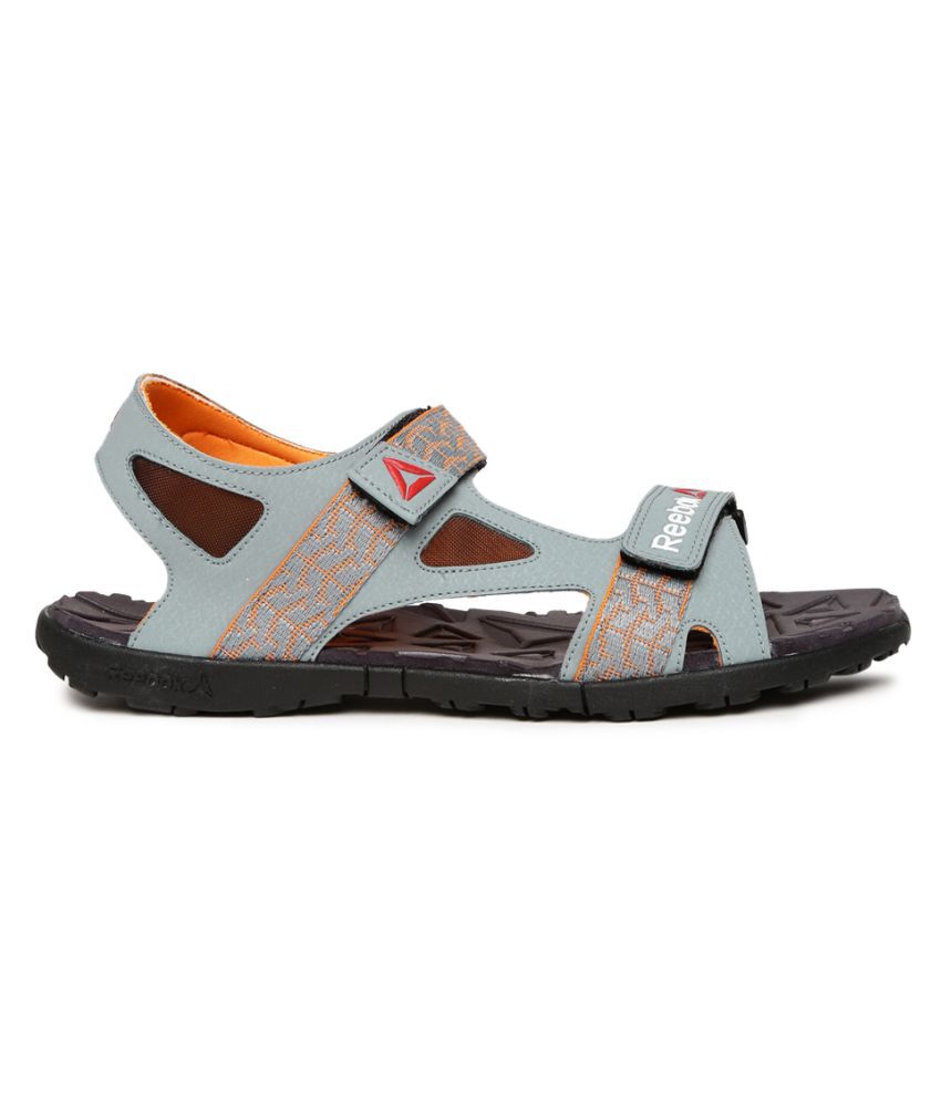 Reebok Gray Synthetic Floater Sandals 