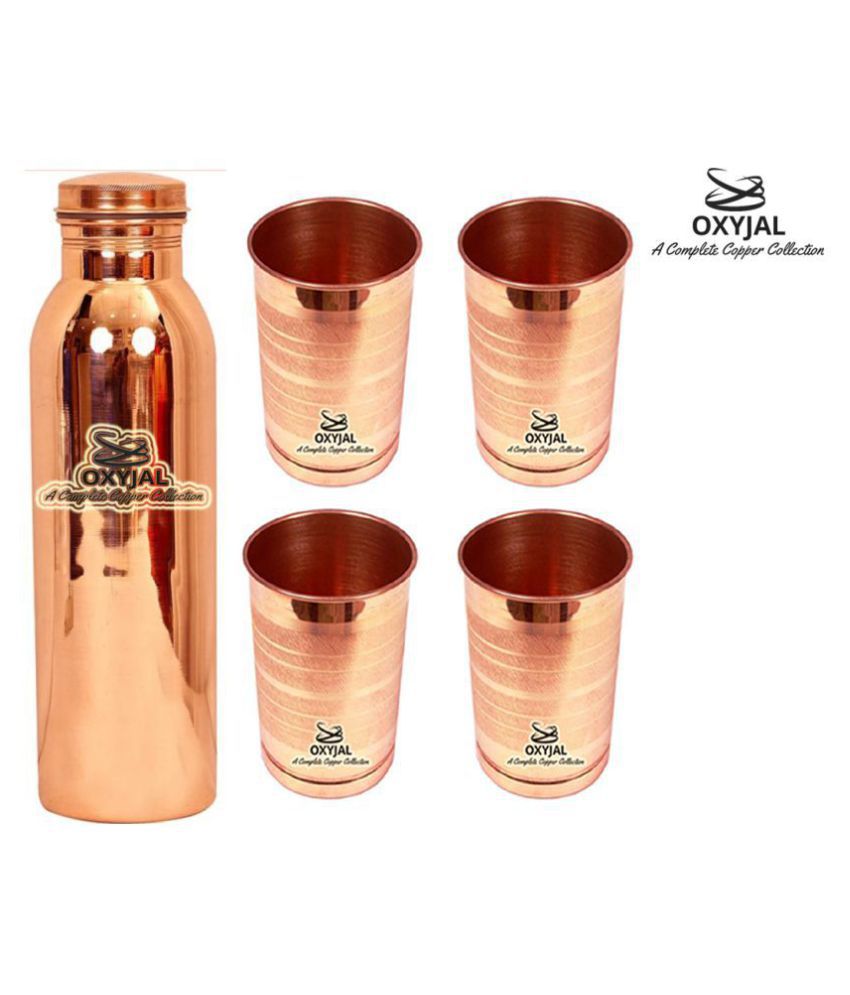 OXYJAL Copper Bottle Gift 5 Pcs Lemon set